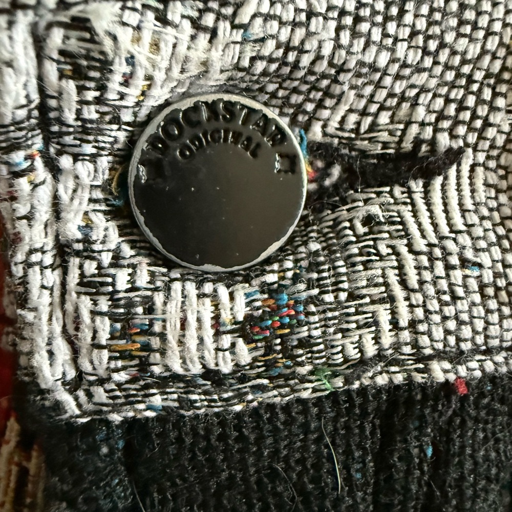 Rockstar Original Multicolor Patchwork Cargo Skin… - image 12